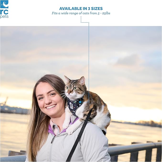 RC Pets Adventure Kitty Cat Harness | Adjustable Airmesh Vest with D-Ring and 6ft Leash for Walking and Travel | Multi Stripes, Small