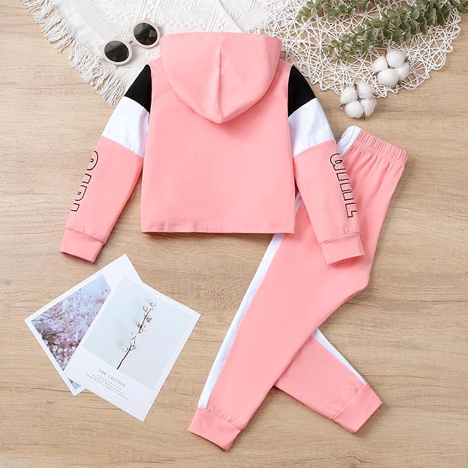 Toddler Baby Girls Clothes Long-sleeve Tie Dye Hoodie Sweatshirt Pants Hooded Outfit Set