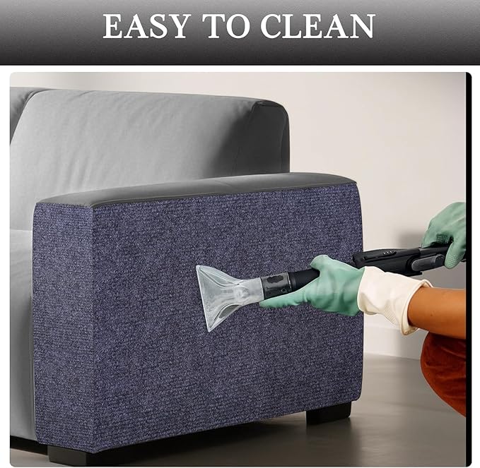 Cat Scratch Furniture Protector Couch Protector from cat Claws Self-Adhesive Carpet remnants Scratching Mat Trimmable DIY Climbing Covering Posts (Grey, 15.8" x 78.7")