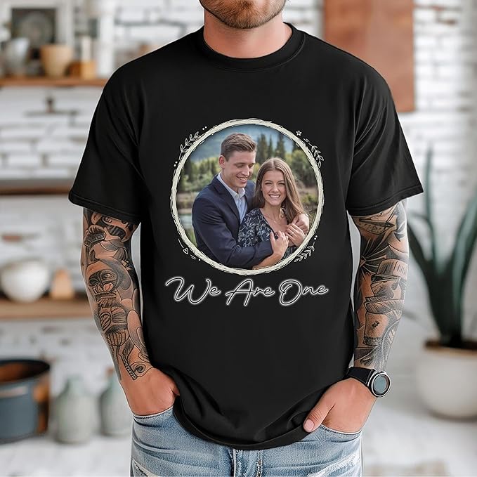 Tehg & Tuhg Custom T Shirts with Picture, Vintage Bootleg Rap Tee, Boyfriend Girlfriend, Unique Gift for Birthday Anniversary