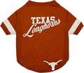 NCAA Texas Longhorns T-Shirt for Dogs & Cats, Medium. Football/Basketball Dog Shirt for College NCAA Team Fans. New & Updated Fashionable Stripe Design, Durable & Cute Sports PET TEE Shirt Outfit