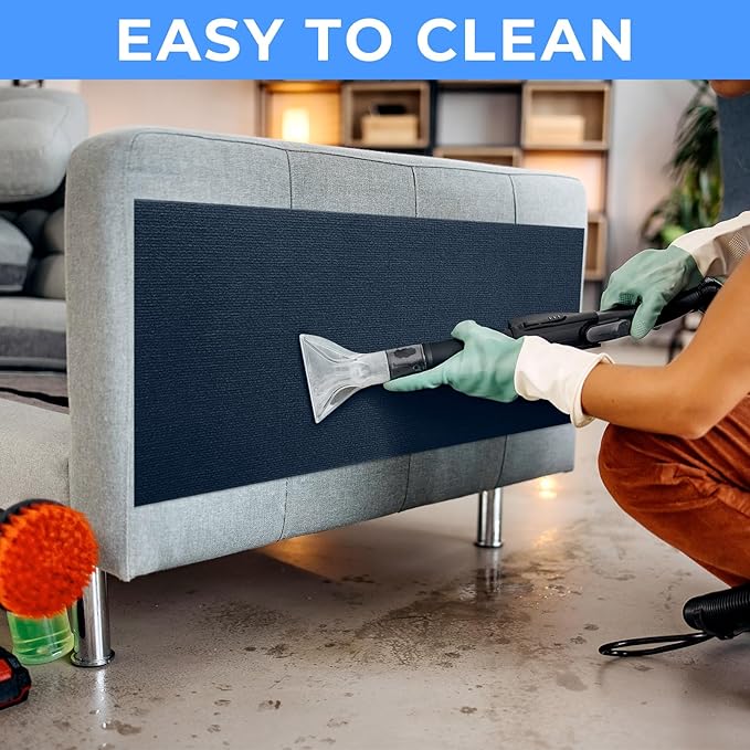 Cat Scratch Furniture Protector Couch Protector from cat Claws Self-Adhesive Carpet remnants Scratching Mat Trimmable DIY Climbing Covering Posts 78.7" x 15.8" Blue Grey