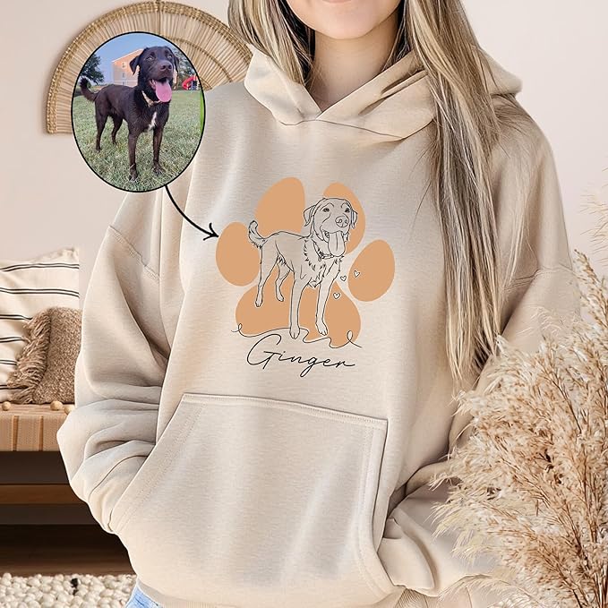 CHIARA CONTI11 Custom Dog Hoodie, Custom Pet Gifts, Custom Dog Shirt, Custom Dog Sweatshirt, Valentine's Day Gift