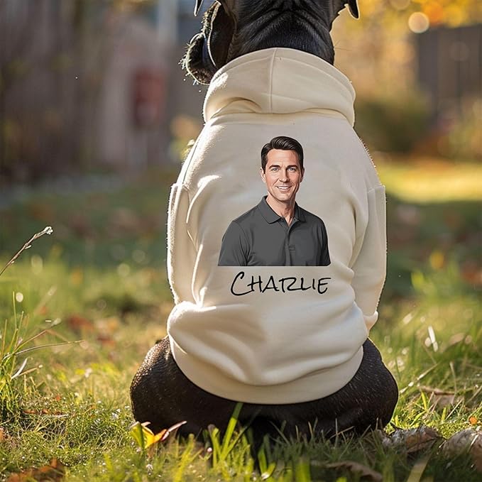 Personalized Name Dog Hoodie, Print Hoodies Pets Name, Custom Pet Memorial, Bright Puppy Sweatshirt, Customized Pet Clothes Warm Winter Outfit for Dogs, Gift for Dog Lovers Style 6