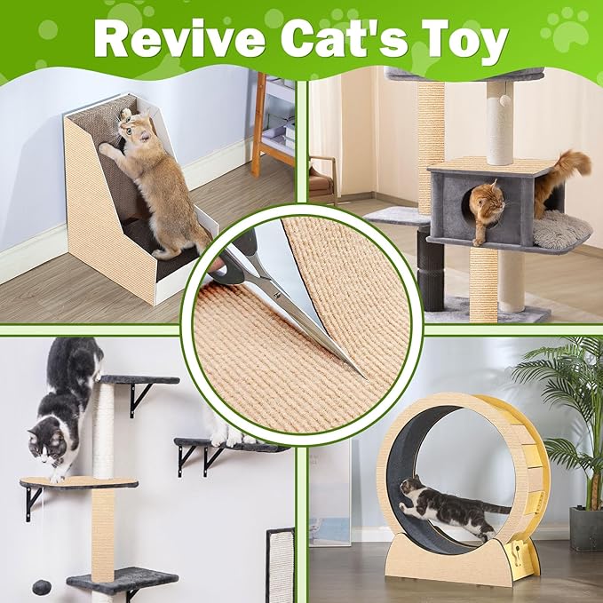 78.7"x15.8" Large Couch Protector from Cat Claws,Anti Scratch Furniture Protector for Cats Corner Wall Scratcher,Replacement for Cat Tree Post Shelves