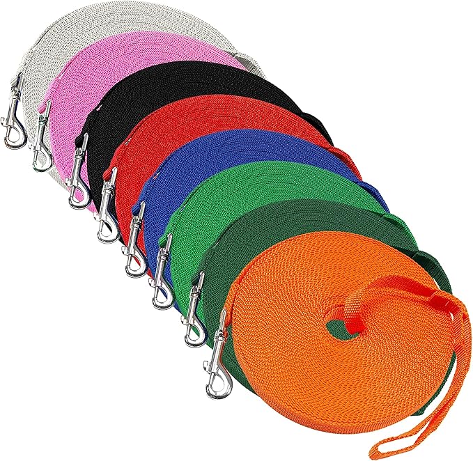 Long Dog Puppy Obedience Recall Training Agility Lead, Leash - ORANGE, 50' Foot - by, Downtown Pet Supply