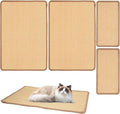 4 Pack Cat Scratcher Mat, Fabric Sisal Cat Scratching Pad for Indoor, Cats Scratching Rug Wall Scratchers with Adhesive Hook Loop Tape for Protect Couch and Carpets